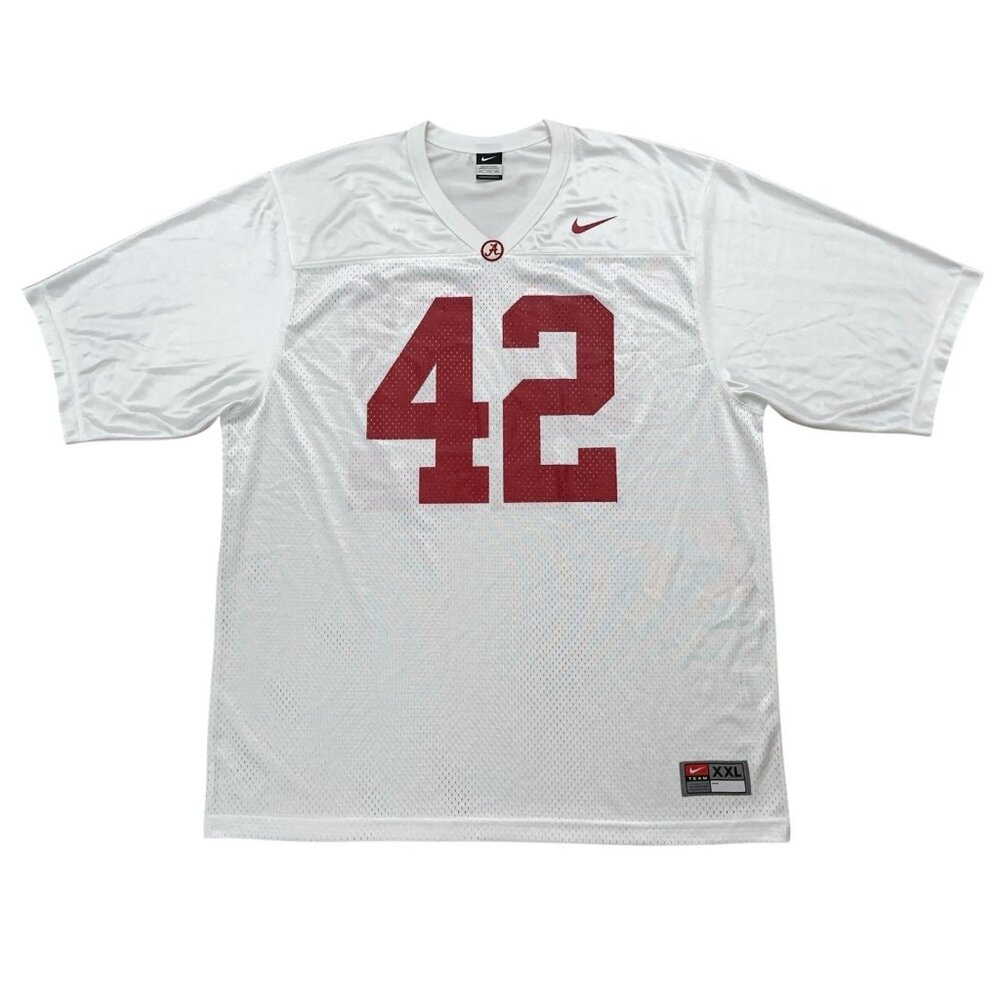 Nike Alabama Crimson Tide Football Jersey Mens Size 2XL White Vintage Y2K